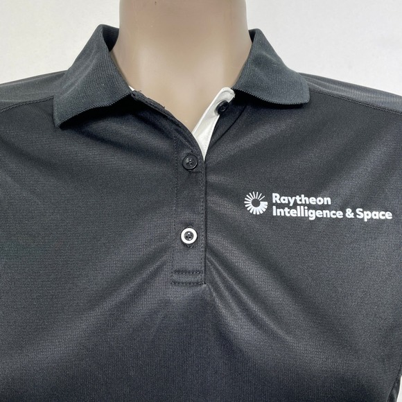 Raytheon Intelligence & Space Elevate Black Polo Shirt Women's SMALL - Picture 3 of 13